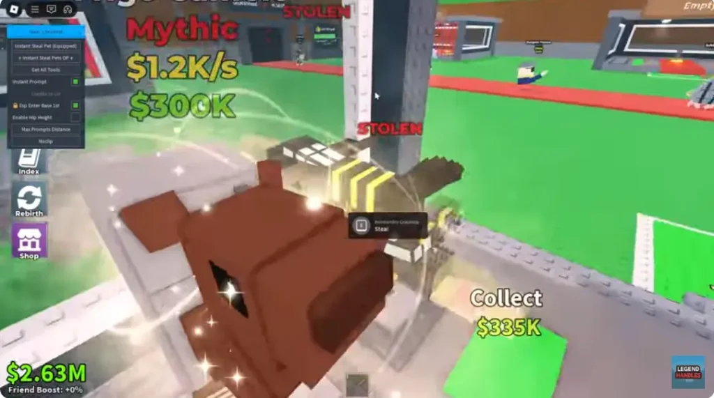 SCREENSHOT OF Steal A Brainrot CHEATS to auto collect